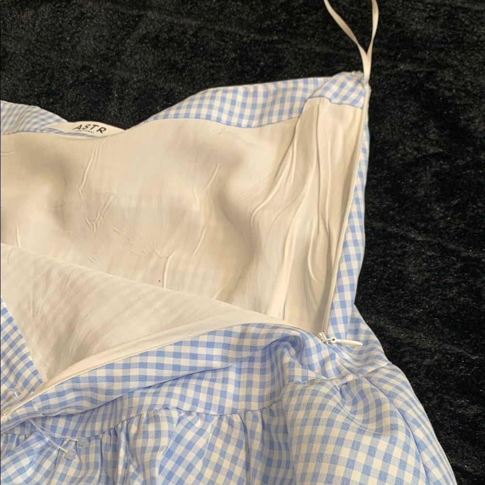 ASTR the Label Blue Gingham Bubble Hem Mini Skirt Coquette Dorothy Wizard of Oz - Picture 8 of 12